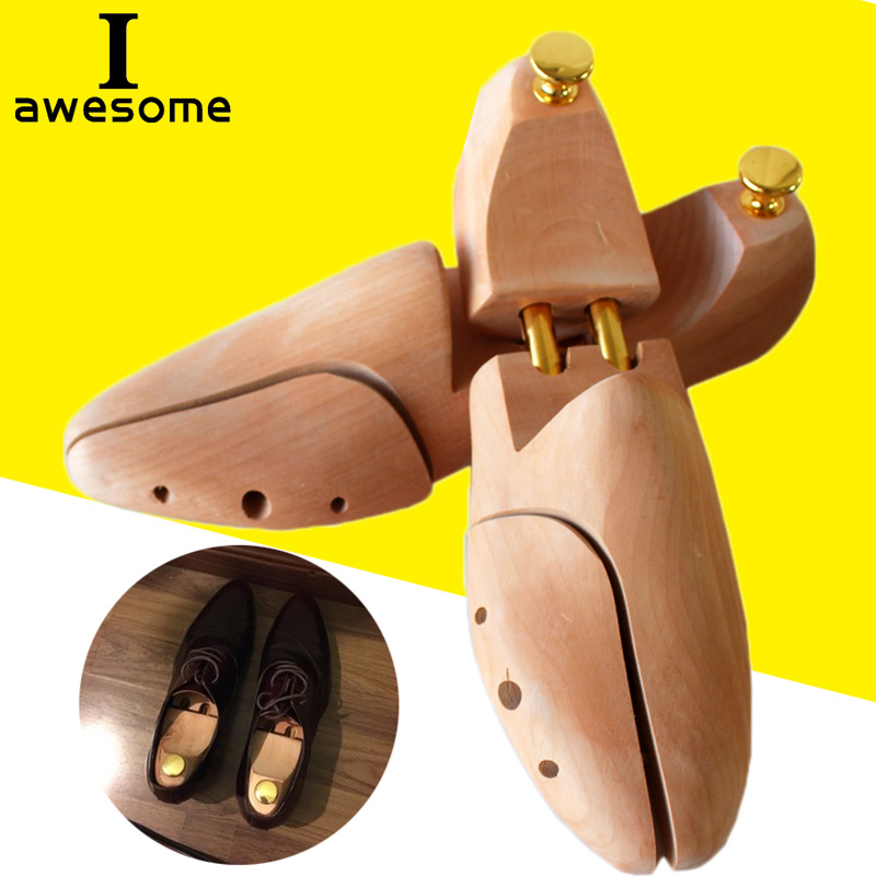 Shoe Tree Cedar - 1 คู่ไม้ปรับรองเท้าสําหรับผู้ชายผู้หญิงฤดูใบไม้ผลิรองเท้าสนับสนุนลูกบิดโลหะรองเท้า Shaping รองเท้า Shaper