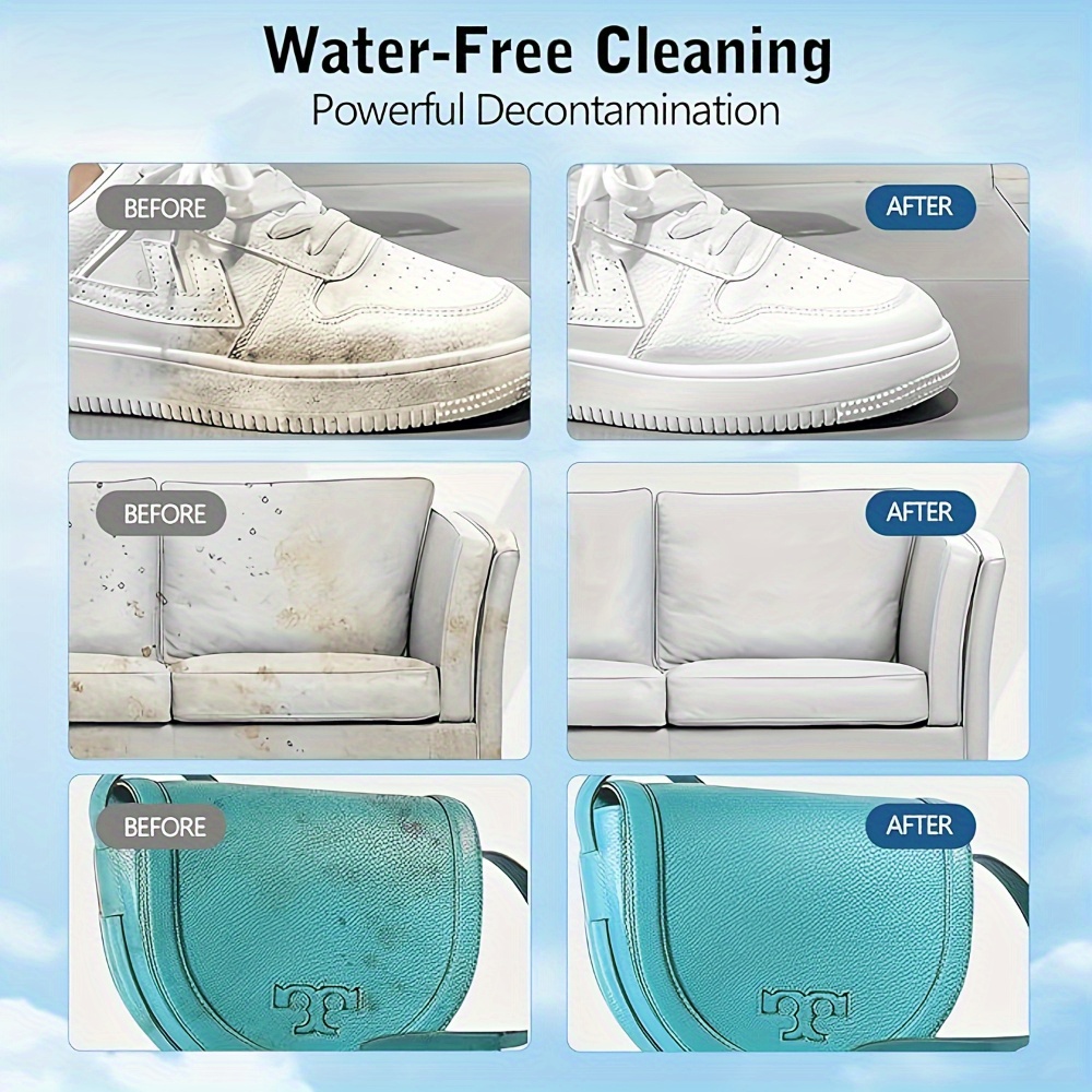 Sneaker Care Whitener - ครีมทำความสะอาดรองเท้าผ้าใบสีขาว - ขจัดคราบสกปรกสำหรับรองเท้าหนัง ภายในรถยนต์ และกระเป๋าผู้หญิง -
