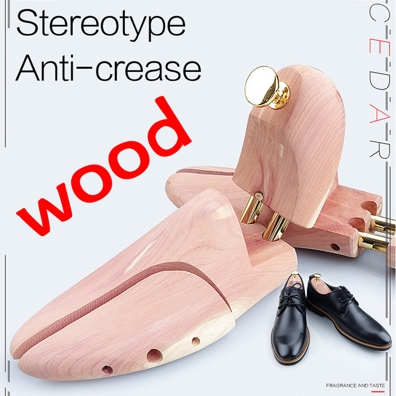 Shoe Tree Cedar - 1คู่คุณภาพสูงหลอดคู่สีแดงไม้ซีดาร์ปรับรองเท้า Shaper ผู้ชายและสตรีรองเท้าต้นไม้ anti-Wrinkle
