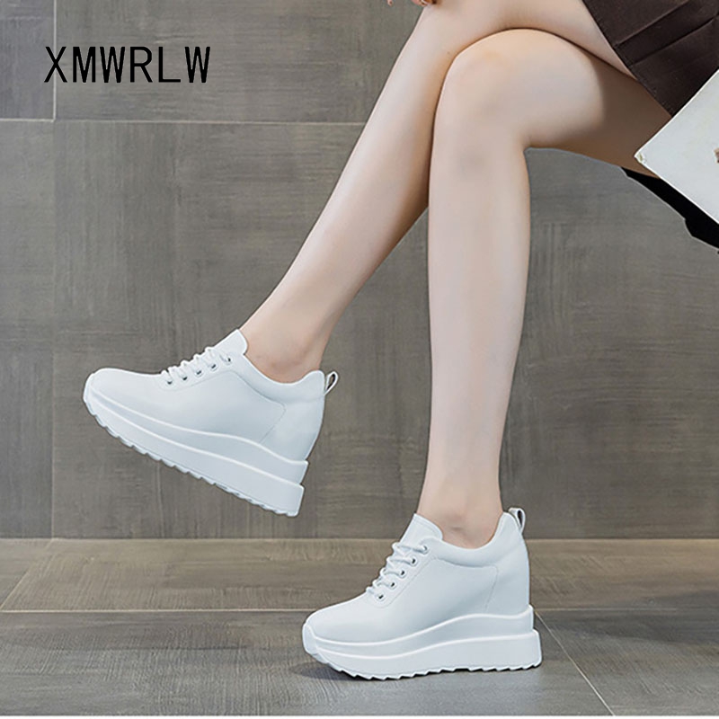 White Sneaker Care Kit - รองเท้าผู้หญิง XMWRLW สำหรับฤดูใบไม้ร่วงและฤดูหนาว หนังแท้ ส้นซ่อน รองเท้าผู้หญิงสำหรับฤดูหนาว