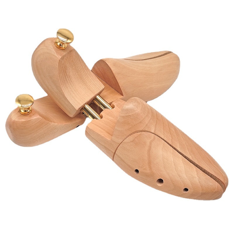 Shoe Tree Cedar - ที่ดันทรงรองเท้าไม้ซีดาร์แดงแบบท่อคู่ 1 คู่ ปรับได้ ป้องกันรอยยับ สำหรับผู้ชายและผู้หญิง